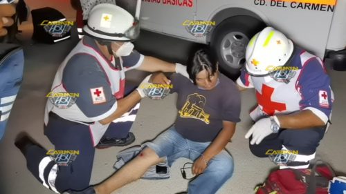 Motociclista arrollado.